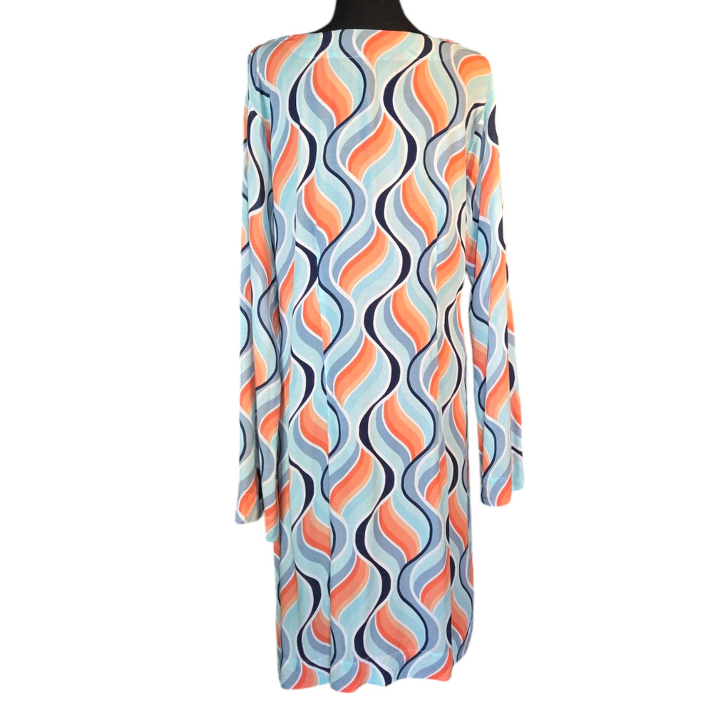 Helen Jon Print Tunic Style Dress with Side Slits Size Large - Picture 2 of 5